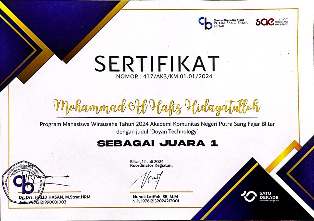 1st Place Student Entrepreneurship Program